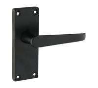 Timco - Victorian Straight Latch Handles - Matt Black (Size 114 X 42 - 2 Pieces)