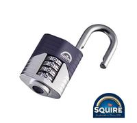 Timco Vulcan Combination Padlock Squire Lock Security Boron Open Shackle 40-60mm