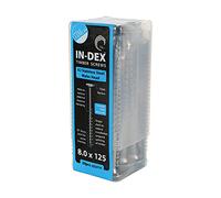 Timco 125INDEXWSST Timber Frame Construction & Landscaping Screws - Wafer - A2 Stainless Steel 8.0 X 125 Tube 20