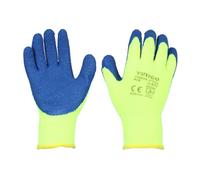 Timco - Warm Grip Gloves - Crinkle Latex Coated Polyester (Size Medium - 1 Each)