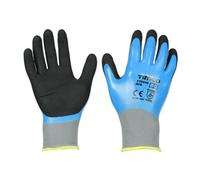 Timco - Waterproof Grip Gloves - Sandy Nitrile Foam Coated Polyester (Size Medium - 1 Each)
