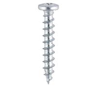 Timco Window Fabrication Screws Friction Stay Shallow Pan With Serrations Ph Single Thread Gimlet Point Zinc - 4.8 X 20