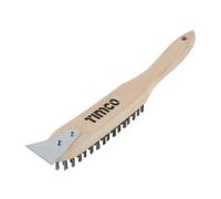 Timco Wire Brush & Scraper Steel - 4 Rows