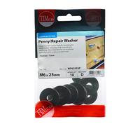 Penny Repair Washers Stainless Steel 6mm 25mm Pack of 10