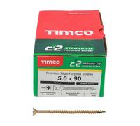 Timco Yellow C2 Strong-Fix Double Countersunk PZ2 Screws - 5 x 90mm ( 100 Box )