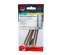 Timco Yellow Flat Countersunk Multi-Fix Concrete Screws - 7.5 x 60mm ( 6 Pack )