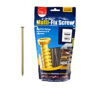 Timco Yellow Flat Countersunk Multi-Fix Concrete Screws - 7.5 x 70mm ( 75 Pack )