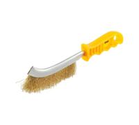 TIMCO Yellow Handle Wire Brush Brass - 255mm