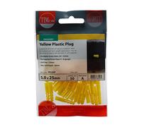 Timco YPLUGP Plastic Plugs - Yellow 25Mm TIMpac 50