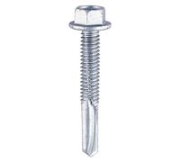 Timco ZH55B Metal Construction Heavy Section Screws - Hex - Self-Drilling - Zinc 5.5 X 55 Box 100