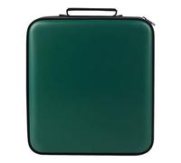 TIMCORR CD Case DVD Holder Storage: 320 Capacity Organizer Large Storage Protective Binder Wallet Portable Disc Folder Blu Ray Album Sleeves Hard Carrying Bag for Car (Dark Green)
