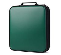 TIMCORR DVD Storage CD Case Holder: 160 Capacity CD Sleeves Black Disc Cases Binder for Car - CD Hard Organizer Box - Large DVD Wallet for Movie/Music/Game & Portable CD Book (160 Capacity Green)