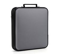 TIMCORR DVD Storage CD Case Holder: 160 Capacity CD Sleeves Black Disc Cases Binder for Car - CD Hard Organizer Box - Large DVD Wallet for Movie/Music/Game & Portable CD Book (160 Capacity Grey)