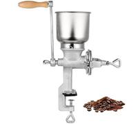 TIMCORR High Hopper Cast Iron Grain Grinder Manual Coffee Mill, Heavy Duty Hand Grinder with Large Hopper for Barley, Wheat Berries, Coffee, Chickpeas, Pepper, Dried Beans, Corn and Flours