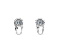 Timcryxient 2 Set Digital Carabiner Watch Clip Unisex Pocket Watch Luminous for Outdoor Sports Blue 7.5x3.9 cm