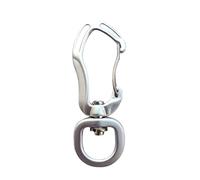 Timcryxient 360° Rotating Swivel Carabiner Multifunctional Silver 7.6x2.8cm | Aluminum alloy durable lightweight strong wear resistant 400kg/881lbs breaking force 360° rotation prevents twist