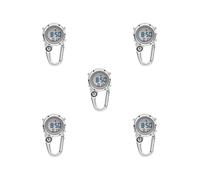 Timcryxient 5 Set Digital Carabiner Watch Clip Unisex Pocket Watch Luminous for Outdoor Sports Blue 7.5x3.9 cm