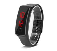 Timcryxient Comfortable Belt Electronic Watch with Stable Fixation and Non-deforming Exquisite Craft Screen Electronic Watch Silicon Black