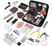 TIMDAM 106Pcs Guitar Tool Kit, Guitar Accessories Guitar Maintenance Kit, Guitar Repair Kit with Capo Guitar Strings Picks Bridge Pins Gauge, Guitar Setup Kit for Ukulele Bass Mandolin Banjo Guitar