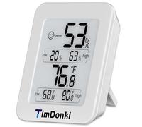 TimDonki Digital Hygrometer with Max and Min Records 10s Fast Refresh Accurate-Hygrometer Room Thermometer Indoor for Home/Bedroom/Baby Room/Office/Greenhouse/Cellar (White)