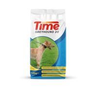 Time 20 Lurcher & Greyhound Active 20% Protein Dog Biscuit 15kg Resting With PEEDEE Pets Sticker