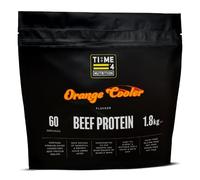 Time 4 Beef Protein Hydrolysed Beef Protein Isolate Gluten Free, Soy, Fat & Sugar Free - Virtually Carb Free, Delicious Fruity Flavours 60 Servings (1.8kg, Orange Cooler)