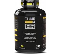 Time 4 Creatine Blend - 240 Creatine Capsules Not Creatine Tablets, 30 Day Supply, Unique Blend of 4 Types of Creatine, 6000mg Per Daily Serving Improve Muscle Strength Vegan Friendly & Gluten Free