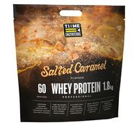 Time 4 Nutrition Whey Protein Professional Time Release Grass Fed Native Whey Protein Concentrate, Partially Hydrolysed Isolate & Micellar Casein (Salted Caramel, 1.8kg Bag)