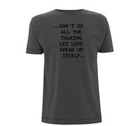 Time 4 Tee Beautiful South T Shirt Don't Do All The Talking Let Love Speak Up Itself Lyrics Quote 90's Band (XX Large, Grey)
