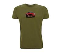 Time 4 Tee E Type Jaguar T Shirt Classic Sports Car Jag Mk1 Ideal Show (Medium, Army Green)