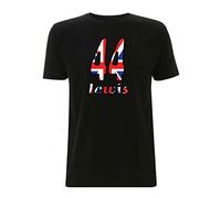 Time 4 Tee Lewis 44 F1 T Shirt Hamilton Number Union Jack Formula 1 Racing UK Race (XXX Large, Black)