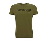 Time 4 Tee The Stone Roses I Wanna Be Adored Song Lyric T Shirt Lyrics Indie Band Manchester Scene Music Quote (Small, Army Green)