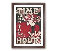 Time and The Hour by Ethel Reed Framed Print | A2 Walnut Framed Wall Art | Ready to Hang | Modern Nature Picture | Living Room Bedroom Lounge Office