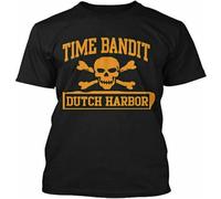 Time Bandit Deadliest Catch Dutch Harbor T-Shirt Man's Fashion Black Unisex Tees L