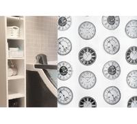 TIME Black Shower Curtain Motiv 180X200Cm