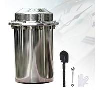Time Capsule Stainless Steel Waterproof Container, Time Capsule Container To Bury, Storage Accessories,10×20cm