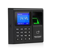 Time Card Machine,1.8'' LCD Display Employee Attendance Recorder, for Business, Factory,Support 1000 Fingerprint and Passwords