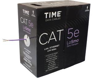 Time CAT5e LSZH Purple LAN/ETHERNET UTP Copper Data Cable - 305M