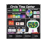 Time Center Pocket Chart Classroom Pocket Chart for Learning Calendar Weather Number Counting Letter Color Shape Time Center Learning Calendar Weather Letter Shape