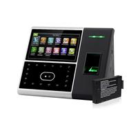 Time Clock, Biometric Face Time Attendance System USB Fingerprint Reader Clock Employee Access Control Machine With Battery for Small Business(IFace302-Battery-IC)