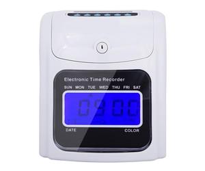 Time Clock, Electronic Time Clocks English Electronic Attendance Machine Employee Labor Card Battery Power Outage Available,for small business
