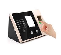 Time Clock, Fingerprint Time Attendance Machine with HD Display Screen Time Clock Support Face Fingerprint Password,for Small Business