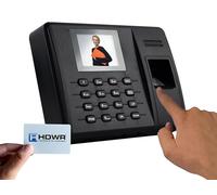 Time Clock for Employees, Access via RFID Card/PIN/Fingerprint, Attendance Control, Office Terminal, Records Up to 1000 Employees, HDWR TimeLok-100U