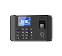 Time Clock, Intelligent Biometric Fingerprint Password Attendance Machine Time Clock Employee Checking-in Recorder LCD Screen Voice Prompt