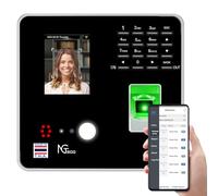 Time Clock, NGTeco MB2 Time Clocks for Employees Small Business with Face, Finger Scan, RFID and PIN Punching in One, Office Time Card Machine Automatic Punch with APP for iOS Android (0 Monthly Fee)