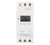 Time Control Switch, THC 30A Programmable Digital Timer Switch LED Display, AC-DC 12/24/110/220V(220V)