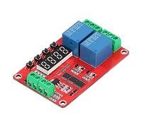 Time Delay Relay, 2 Channel Time Delay Relay Module, MultiFunctional Self Lock Cycle Timing Board with Adjustable Electromechanical Relays (5V)