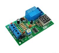 Time Delay Relay Module, 12V Adjustable, Digital Countdown Display, Precise Timing Control, NO/NC Contacts for DIY Projects