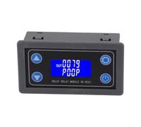 Time Delay Relay Module DC 12V Controller Board with LCD Display, Adjustable Timing Digital Timer Switch with Protection Against Reverse Connection