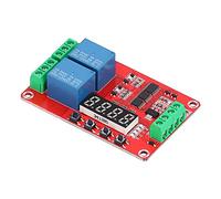 Time Delay Relay Module, Multi Function 2 - Channel Self Lock Cycle Timer Board with 20 Timing Modes, Adjustable 0.1s Precision for DC 5V 12V 24V Industrial Automation (12V)